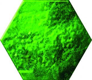 Green Glass Hexagon 125x140