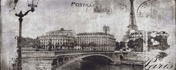 Postcard Grey Inserto 1 20х50