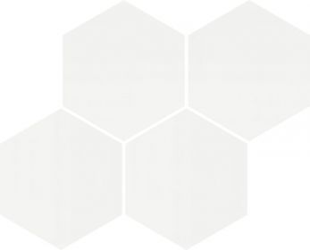 Hexagon White Glossy Mosaic 210x260