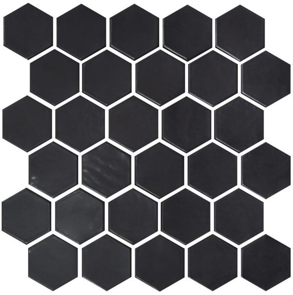 Мозаика Kotto Hexagon H 6021 Black Mat 295x295x9