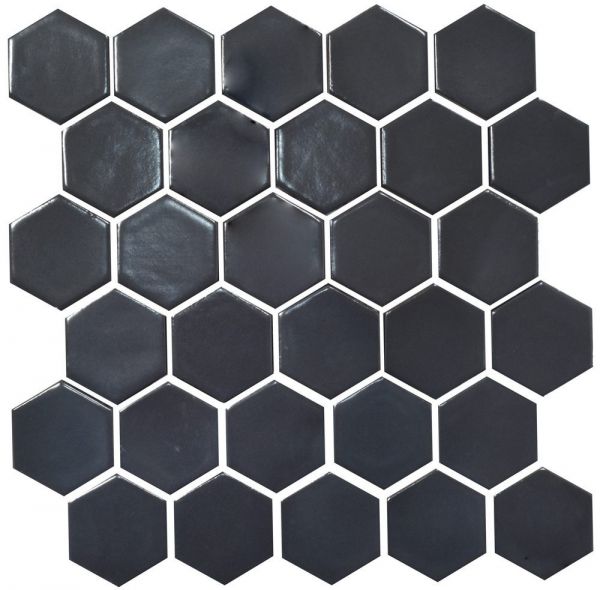 Мозаика Kotto Hexagon H 6022 Grafit Black 295x295x9