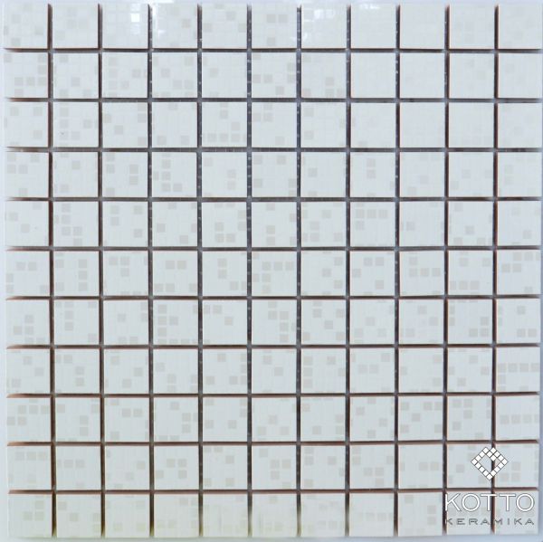 Мозаика Kotto Keramika СМ 3038 С Pixel White 300x300