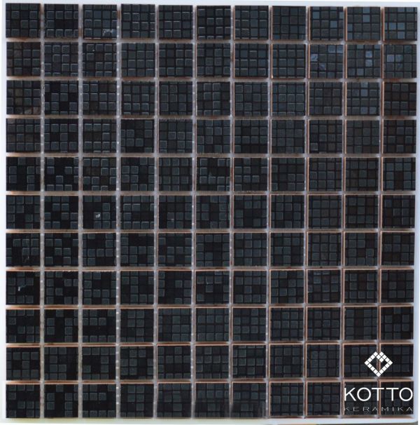 Мозаика Kotto Keramika СМ 3039 С Pixel Black 300x300