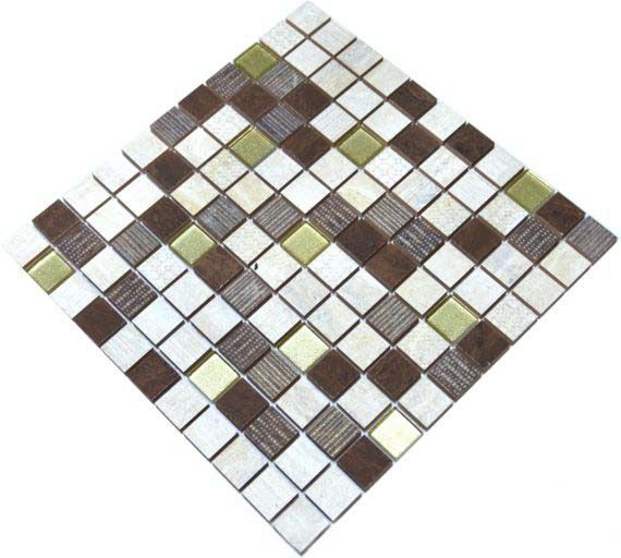 Мозаика Kotto Keramika СМ 3042 С3 Beige/Eboni/Gold 300x300