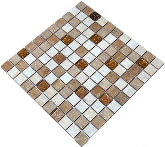 Мозаика Kotto Keramika СМ 3044 С3 Beige/Brown/Brown Gold 300x300