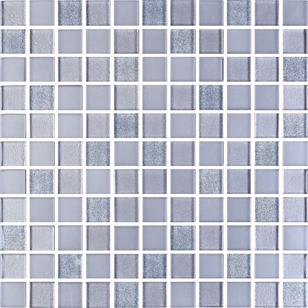 Мозаика Стеклянная Kotto GM 8010 C3 Silver Grey Brocade /Grey W /Grey Mat 300x300x8 (25x25)