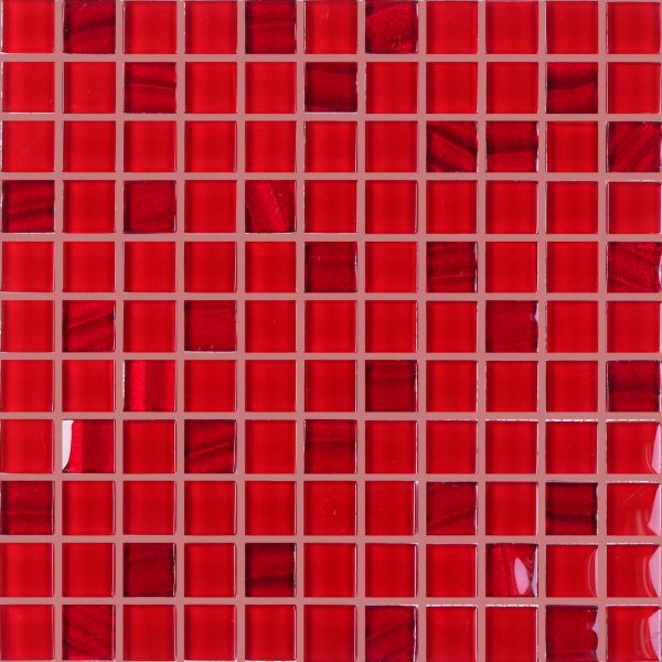 Мозаика Стеклянная Kotto GM 8016 C2 Red Silver S6 /Cherry 300x300x8 (25x25)
