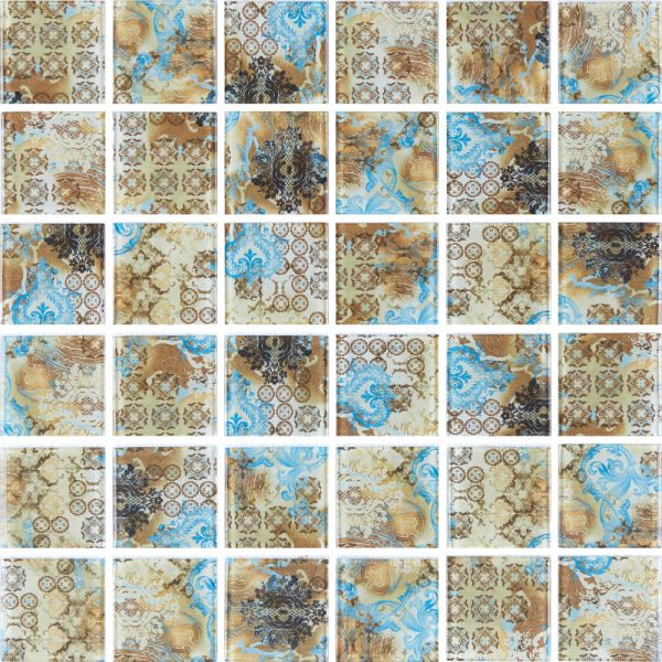 Мозаика Стеклянная Kotto GMP 0448028 С print 34 300x300x4 (48x48)