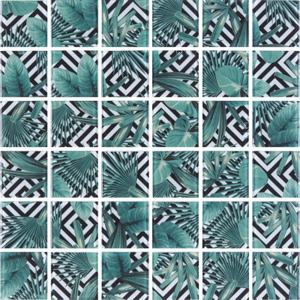 Мозаика Стеклянная Kotto GMP 0848023 С print 24 300x300x8 (48x48)