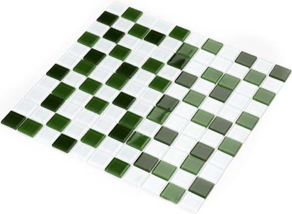 Мозаика Стеклянная Kotto Keramika GM 4030 C3 green d/green m/white 300x300x4