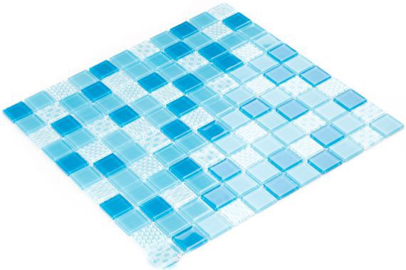 Мозаика Стеклянная Kotto Keramika GM 4051C3 Blue d/Blue m/Structure 300x300x4