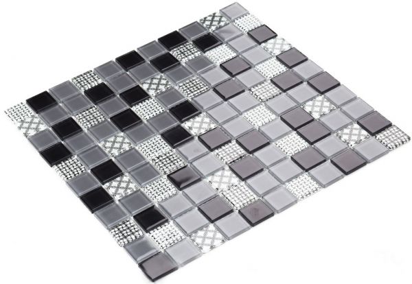 Мозаика Стеклянная Kotto Keramika GM 4053 C3 Gray m/Gray w/Structure 300x300x4