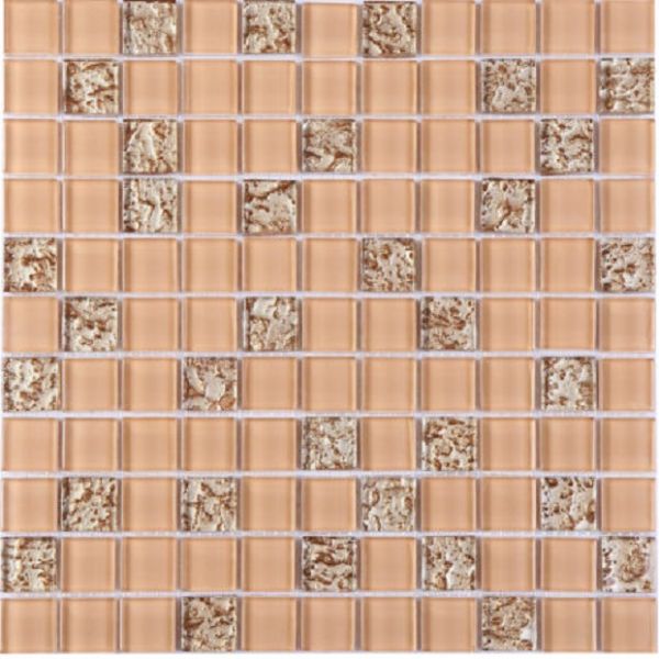 Мозаика Стеклянная Kotto Keramika GM 8003 C2 Beige Gold S1 /Beige White 300x300x8 (25x25)