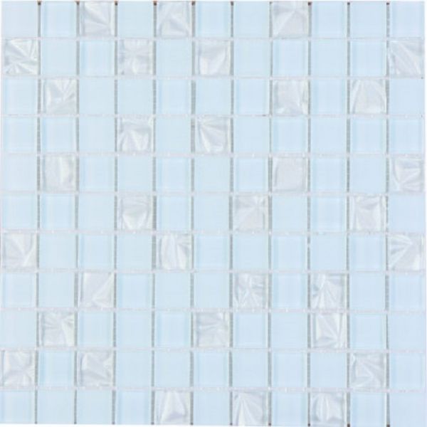 Мозаика Стеклянная Kotto Keramika GM 8019 C3 Pearl S4 /Ceramik White /White 300x300x8 (25x25)